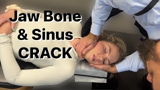 Painful TMJ Jaw Bone amp Sinus Face Manual Therapy amp Pain Relief Chiropractic [upl. by Niriam]