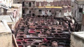 Chouara Tanneries Fez Morocco [upl. by Adnylam]