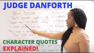 Judge Danforth Character Quotes amp WordLevel Analysis  The Crucible Quotes English GCSE Mocks [upl. by Nirrok]