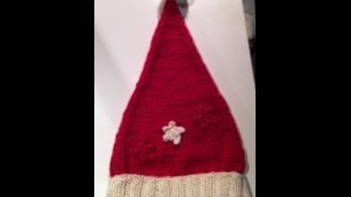 MAGLIA TUTORIAL CAPPELLO BABBO NATALE  SANTA CLAUS PARTE 2 DI 2 [upl. by Neri]