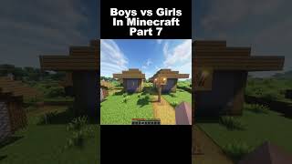 Boys vs Girls Gameplay In Minecraft Part 7 minecraft minecraftjokeshindi funny [upl. by Ysset51]