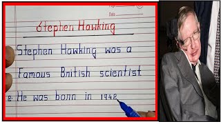 10 Lines on Stephen Hawking  Essay on Stephen Hawking  Stephen Hawking Biography Facts of Stephen [upl. by Marcia]