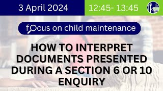 HOW TO INTERPRET DOCUMENTS PRESENTED DURING A SECTION 6 OR 10 ENQUIRY [upl. by Roinuj]