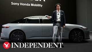 Sony president uses PlayStation 5 controller to drive new electric car [upl. by Gaylene]