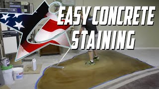 Concrete Staining with Renew by iCoat Systems Acid Stain Substitute [upl. by Siuoleoj]