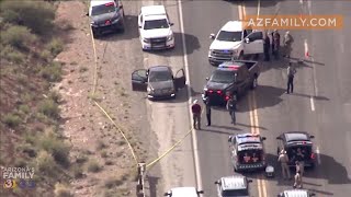 Raw scene video Mississippi homicide suspect killed in eastern Arizona [upl. by Warfore]