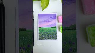 Easy Nature Painting For Beginners  Gouache Painting 🫶🏻 art shorts painting subcribe [upl. by Amye294]