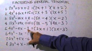 Factoring General Trinomial 2 [upl. by Gawlas]