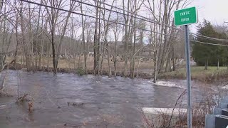 Evacuation order lifted after dam breach causes massive flooding in Connecticut town [upl. by Ocirederf]