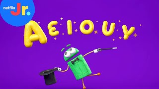 What Are Vowels  StoryBots Learn to Read  Netflix Jr [upl. by Aihtnic]