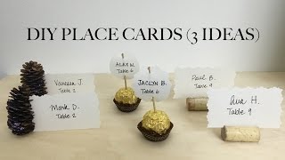 DIY Place Cards 3 Ideas [upl. by Hsotnas]