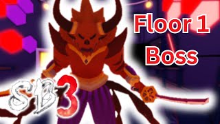 Floor 2 Boss Pathos The Fire Lord  Roblox Swordburst 3 [upl. by Ellekcim]