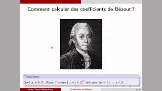 Comment calculer des coefficients de Bézout [upl. by Oetomit]