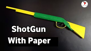 How to Make a Paper Gun 🤯🔥 How to Make Paper Gun without Glue Easy  paper gun [upl. by Semadar]