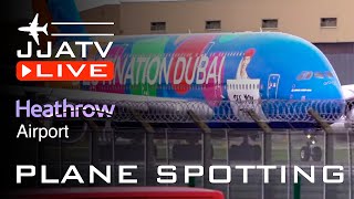 LIVE Heathrow Airport Plane Spotting planespotting aviation live [upl. by Anayhd]