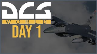 Is DCS World too hard to learn Day 1 F16 Viper  DCS Digital Combat Series World [upl. by Anirad]