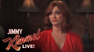 3 Ridiculous Questions with Jimmy Kimmel and Christina Hendricks [upl. by Ailimaj223]