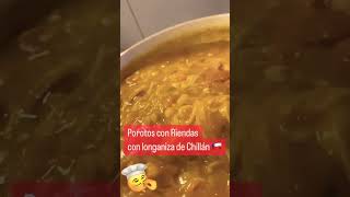 Nada más chileno que los “Porotos con Riendas” 🇨🇱😋 chile comida porotosconriendas zaloreyes [upl. by Bidle]