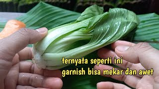 garnish sawi mekar dan awet  seperti ini ternyata cara buatnya [upl. by Pazit]