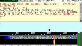 fldigi  KA6MAL works W9JD using PSK31 [upl. by Dinesh560]