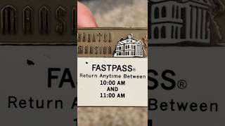 Disney’s fast pass to The HM disney shotrs hauntedmansion hauntedmansion disneypincollection [upl. by Aneen]