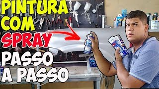 PINTURA COM SPRAY  PASSO A PASSO [upl. by Enra]