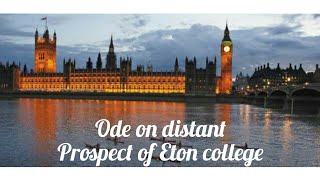 Ode on Distant Prospect of Eton college  MA Previous Year Paper 3 [upl. by Suoinuj]