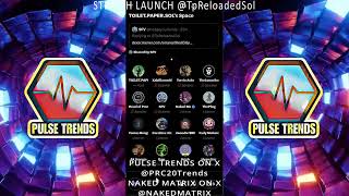 New Stealth Launch by Pulse Trends Toilet Paper Reloaded on Solana pulsechain solana memecoin [upl. by Calesta856]