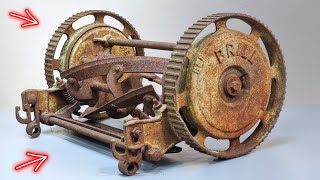 105 Years Old Push Reel Mower Restoration  Why Did People Stop Using These [upl. by Henrique]