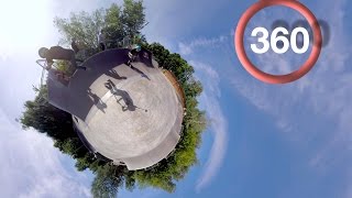 Скейтпарк Видео 360 градусов На самокатах 360 degree video [upl. by Rodd645]