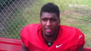 VIDEO RFootball DT Darius Hamilton recaps the early part of training camp [upl. by Cassey]