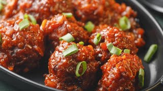 VEG MANCHURIAN MAKING। Fast Food Recipe । Veg Manchurian Recipe । Heydarabad । Street food [upl. by Hgielanna]