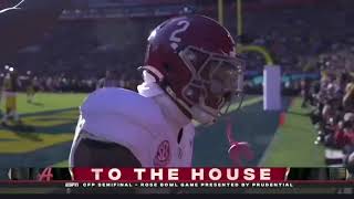 Alabama huge rushing touchdown after Michigan muffs punt return l Rose Bowl [upl. by Geithner218]