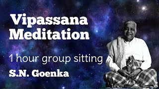 Vipassana Meditation Group Sitting Session with SN Goenka English [upl. by Call]