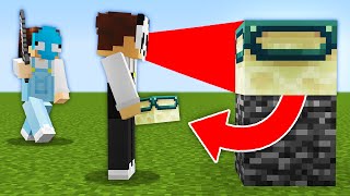 Minecraft Manhunt But I Get Every Block I Look At REMATCH [upl. by Tugman]