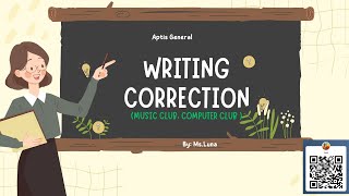 Aptis Writing Correction Music Club Computer Club [upl. by Adnilreh]