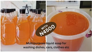 How to make multipurpose liquid soap at home 20Litres liquid soap using N4500 [upl. by Gilboa]