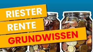 Riester Rente EINFACH erklärt wichtige Grundlagen  Förderung Zulagen Funktionsweise [upl. by Hanselka235]