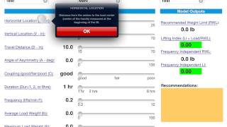 HT NIOSH Lift calculator  Humantech inc [upl. by Tenaj]