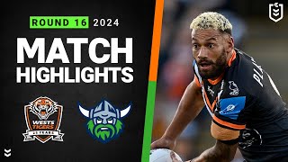 NRL 2024  Wests Tigers v Raiders  Match Highlights [upl. by Eltsyrc]