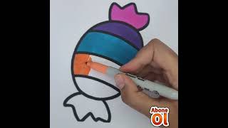 şeker boyama sugar painting drawing videogames trtçocuk cartoon boyamakitabi kids [upl. by Persons]