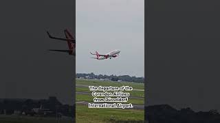 The departure of the Corendon Airlines from Düsseldorf International Airport [upl. by Milford]