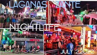 Laganas Zante Nightlife  July 2 2022  Walk with Me Living in Zante [upl. by Boyce310]