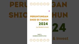 Peruntungan shio 2024 part 2 Kambing Monyet Ayam [upl. by Ailemaj]