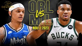 Milwaukee Bucks vs Orlando Magic Full Game Highlights  Nov 11 2023  FreeDawkins [upl. by Sielen253]