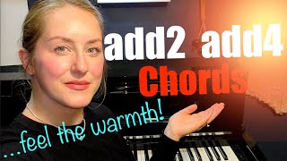 add2  add4 chords on Piano The WARMEST chords [upl. by Ignazio]