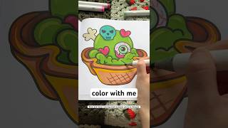 Let’s color ✨💚 coloringbook colouring colorwithme cocowyo ohuhumarkers ohuhu scrapbooking [upl. by Nilsoj]