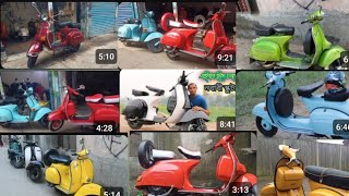 bajaj Chettak Italian modify Top 7 vespa second hand scooter showroom 01932776684 [upl. by Malvia]