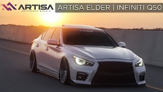 SHOWCASE  Bagged Infiniti Q50 4K [upl. by Geirk583]