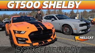 Ford Mustang GT500 SHELBY vs DODGE HELLCAT  island dragway [upl. by Merola]